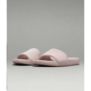 Lululemon Womens Restfeel Slides Misty Pink Cushioned Slip-On Comfort Size 12